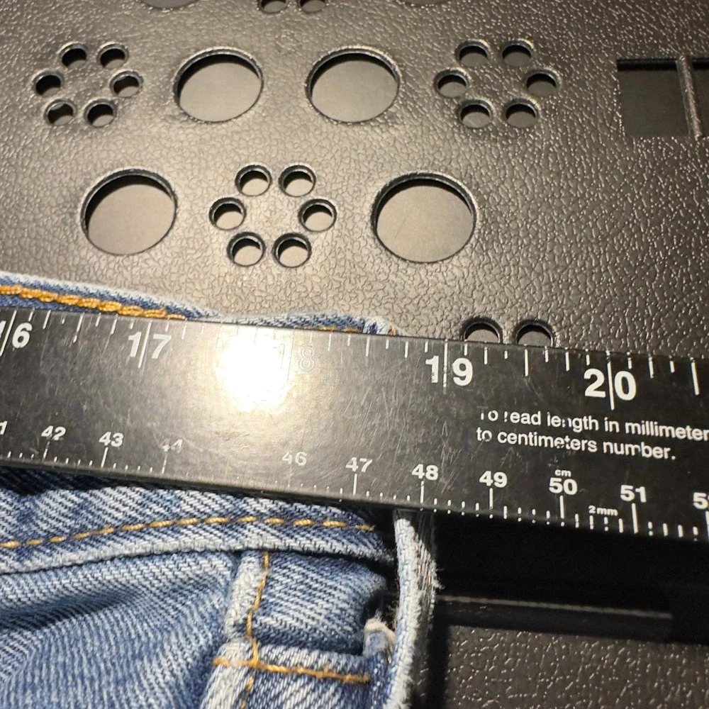 Levi's 505 Regular Fit‎ Jeans Mens 38x29 Blue Baggy Distressed Grunge Streetwear